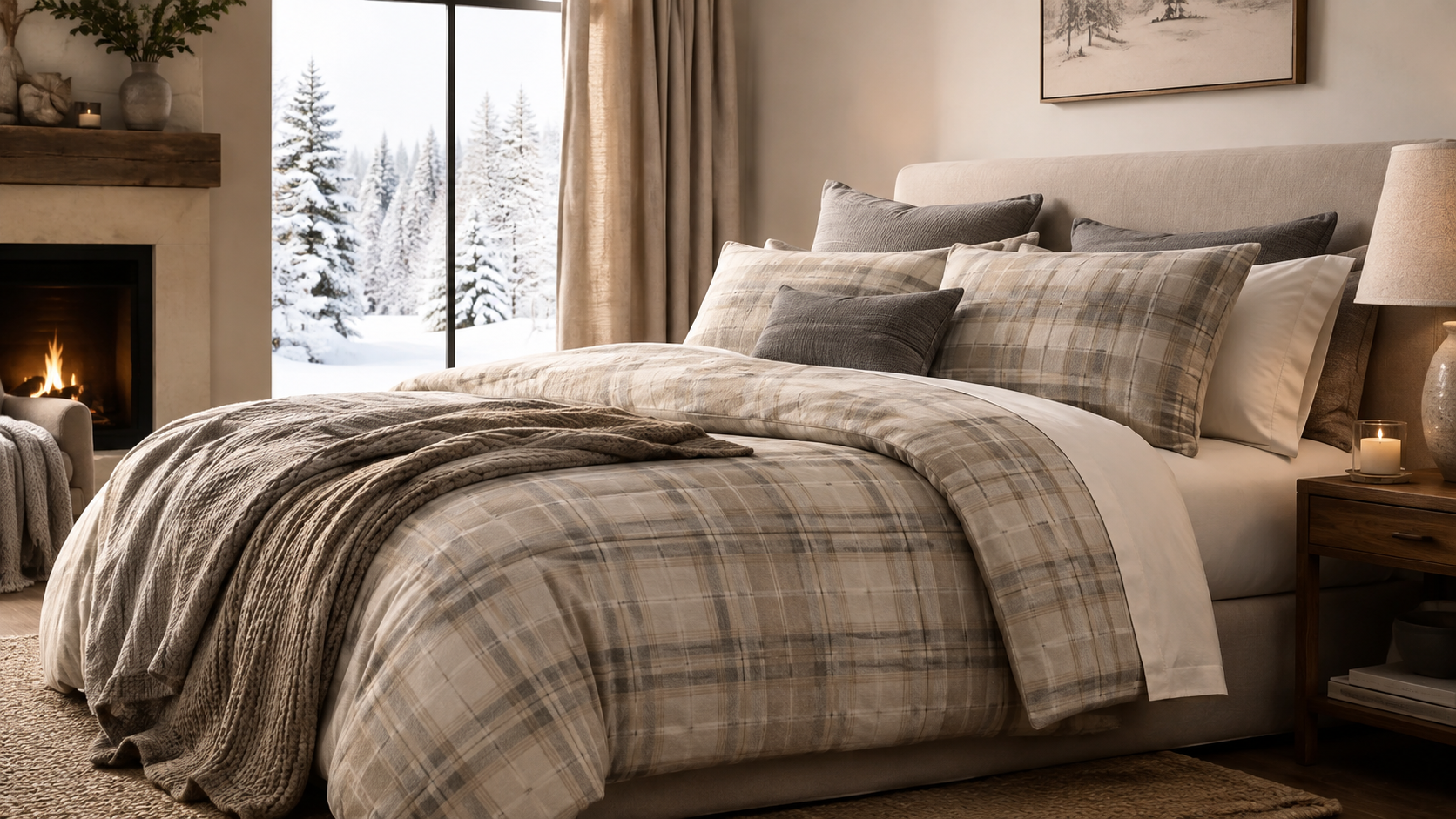 Flanell Bettwäsche gemütliches Schlafzimmer