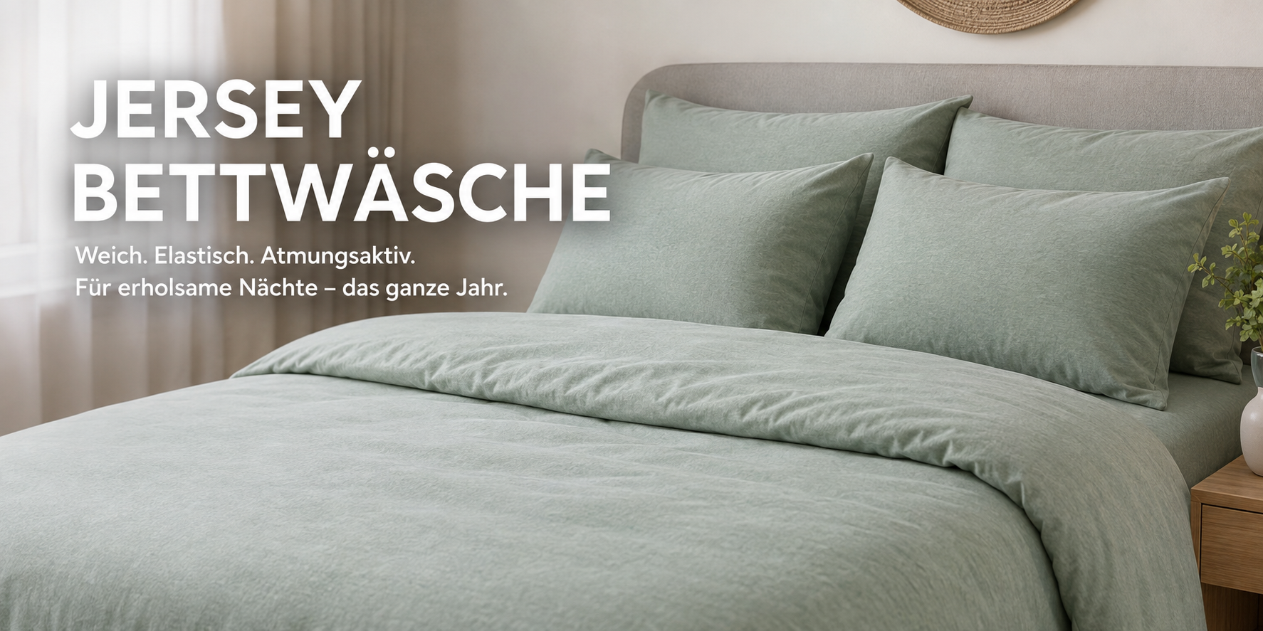 Jersey Bettwäsche in modernem Schlafzimmer