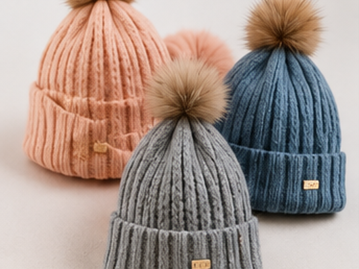 Strickmützen in unterschiedlichen Farben