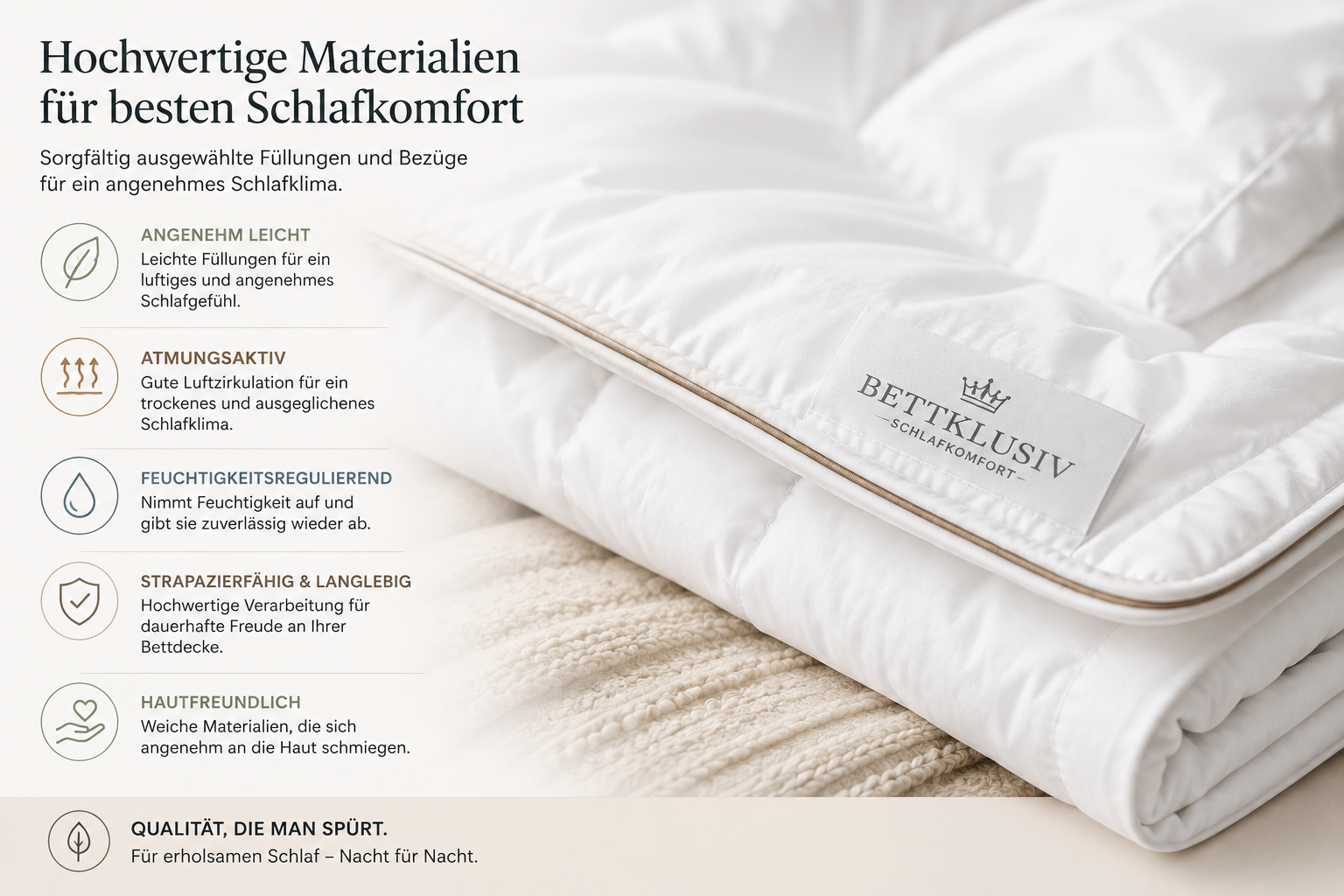 Material und Eigenschaften hochwertiger Bettdecken