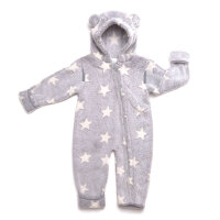 Hoppediz Fleece-Overall 48-52 grau-creme grau mit...