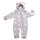 Hoppediz Fleece-Overall 48-52 grau-creme grau mit cremefarbenen Sternen