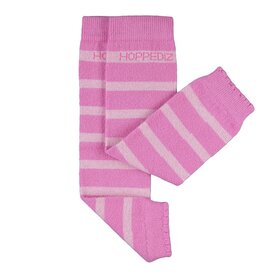 45% Merino-Woll Hoppediz pink mit rosa Streifen Babystulpen von 0-ca.3 Jahre ca 