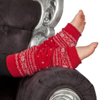 Hoppediz Norweger-Design Rot Babystulpen von 0-ca.3 Jahre...