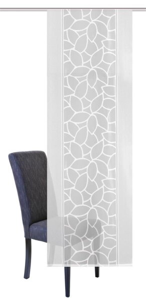 Home Wohnideen Schiebevorhang 3 teiliges Set 225 x 57 cm Muster weiß