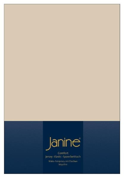 Janine Elastic-Jersey, 95% Baumwolle, 5% Elasthan Spannbettlaken TO SpB.200x200 1 teilig  TOPPER 5001-29-377 sand
