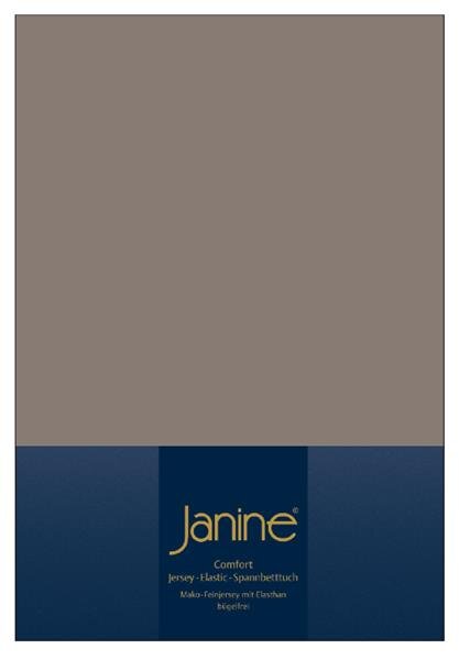 Janine Elastic-Jersey, 95% Baumwolle, 5% Elasthan Spannbettlaken TO SpB.200x200 1 teilig  TOPPER 5001-57-377 taupe
