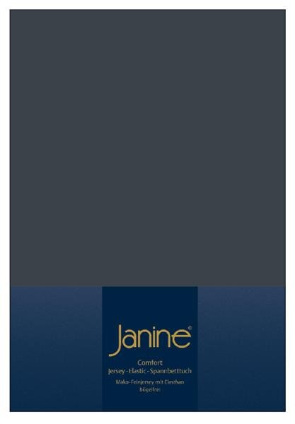 Janine Elastic-Jersey, 95% Baumwolle, 5% Elasthan Spannbettlaken TO SpB.200x200 1 teilig  TOPPER 5001-78-377 titan