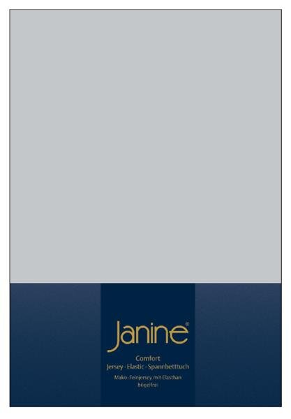 Janine Elastic-Jersey, 95% Baumwolle, 5% Elasthan Spannbettlaken TO SpB.100x200 1 teilig  TOPPER 5001-18-380 silber