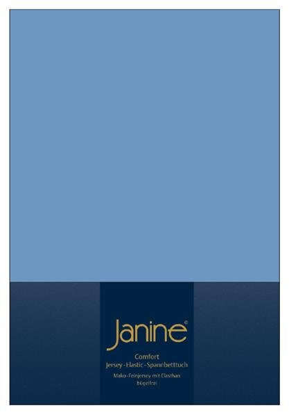 Janine Elastic-Jersey, 95% Baumwolle, 5% Elasthan Spannbettlaken TO SpB.100x200 1 teilig  TOPPER 5001-42-380 blau