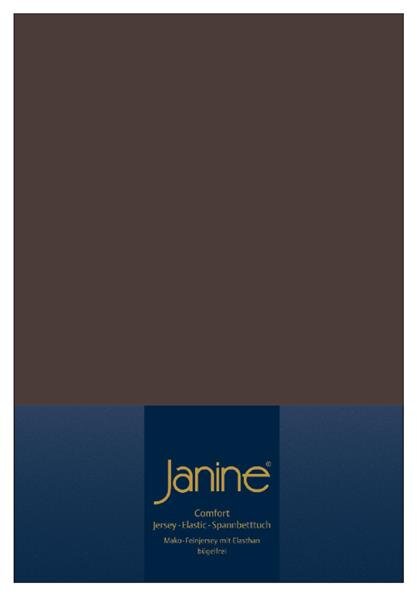 Janine Elastic-Jersey, 95% Baumwolle, 5% Elasthan Spannbettlaken TO SpB.100x200 1 teilig  TOPPER 5001-87-380 dunkel braun