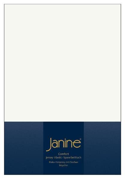 Janine Elastic-Jersey, 95% Baumwolle, 5% Elasthan Spannbettlaken TO SpB. 150x200 1 teilig  TOPPER 5001-09-386 ecru