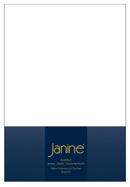 Janine Elastic-Jersey, 95% Baumwolle, 5% Elasthan Spannbettlaken TO SpB. 150x200 1 teilig  TOPPER 5001-10-386 weiß