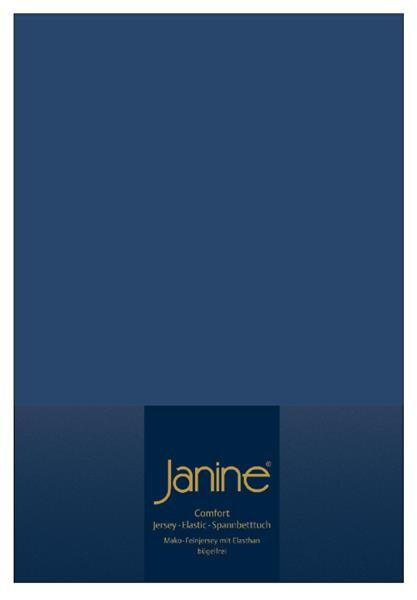 Janine Elastic-Jersey, 95% Baumwolle, 5% Elasthan Spannbettlaken TO SpB. 150x200 1 teilig  TOPPER 5001-82-386 marine