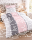soma Biber Bettwäsche 2 teilig Bettbezug 135 x 200 cm Kopfkissenbezug 80 x 80 cm rosa quarz silber Ornamente