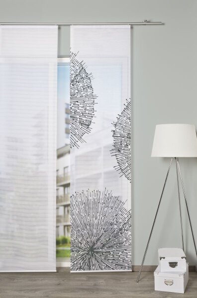 Home Wohnideen Schiebevorhang Digitaldruck Bambus-Optik Creston Mitte 260 x 60 cm Stein