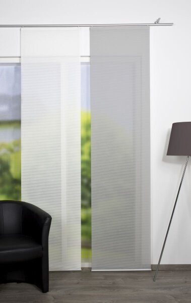 Home Wohnideen Schiebevorhang Bambus-Optik Rom 260 x 60 cm Grau