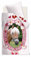 Beddinghouse Kids Bettwäsche Beddinghouse Reine Baumwoll 2 teilig Kopf Kids Favorites Pfer 170334 Pink 135 x 200 cm, 80