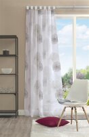 Home Wohnideen Schlaufenschal Voile Bedruckt Seiten Und Abschluss Gesäumt 100% Polyester 175 x 140 cm Rawlins Grau