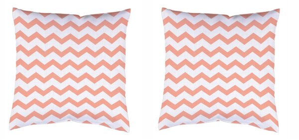 Home Wohnideen 2Er Set Kissenhülle Digi Samtoptik Zacke 40 X 40 CM Zacke Apricot