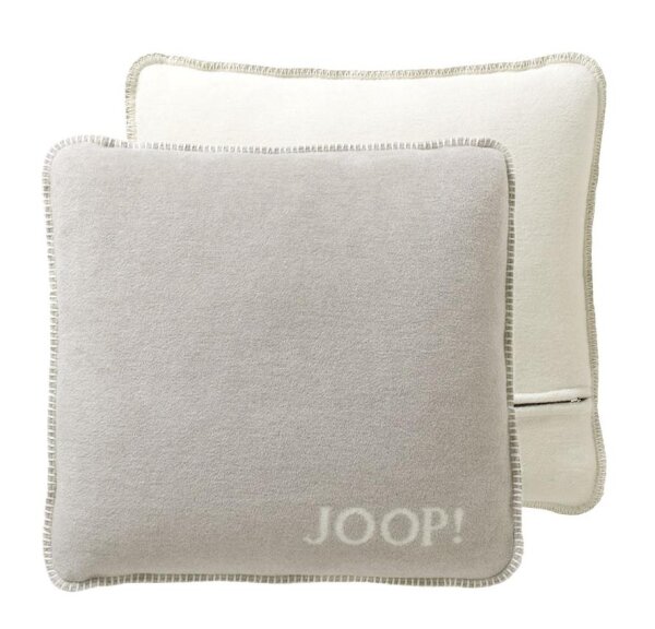 Joop Kissen Dekokissen 50 x 50 cm Zierstich  Kissen UDF Feder-Ecru