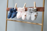Babys Only Booties Melange jeans - 3-6 Monate Melange Jungs,Mädchen 3-6 mnd Einheitsgröße Dunkel blau
