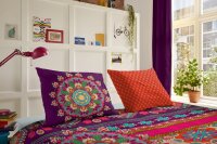 Hip Mako Satin Bettwäsche 3 teilig Bettbezug 200 x 200 cm Kopfkissenbezug 80 x 80 cm Sherhia 5366.99.13 multi