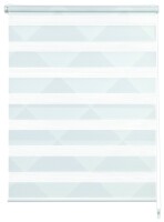 Gardinia EASYFIX Doppelrollo Triangle weiß/grau 90 x 220 cm