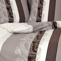 Janine Mako Satin Bettwäsche 4 teilig Bettbezug 135...