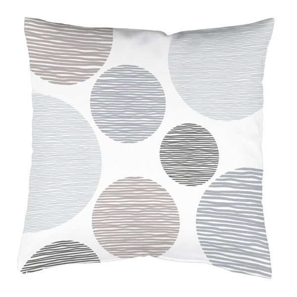 Home Wohnideen Kissenhülle Digitaldruck Borden 066502-0301 H x B 40 x 40 cm Grau