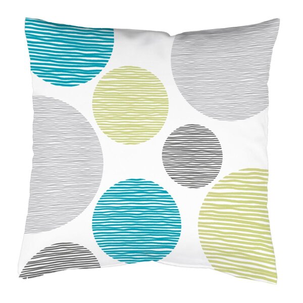 Home Wohnideen Kissenhülle Digitaldruck Borden 066502-6401 H x B 50 x 50 cm Blau-Grün
