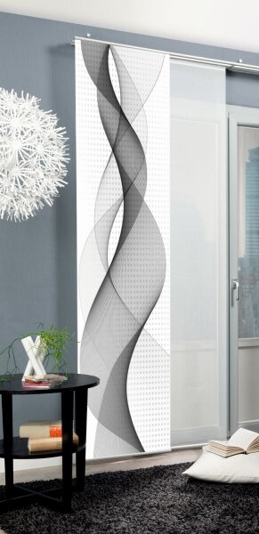 Home Wohnideen Schiebevorhang Dekostoff Digitaldruck Opalia 084369-0307 H x B 245 x 60 cm Grau