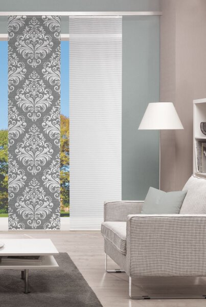 Home Wohnideen Schiebevorhang Digitaldruck Bambus-Optik "Ornami"  084644-0307 H x B 260 x 60 cm Grau