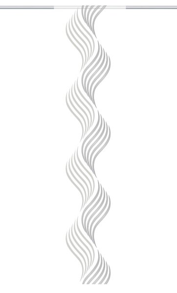 Home Wohnideen Querstreifen Bedruckt 084948-0307 H x B 245 x 60 cm Grau