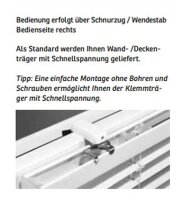 Erfal Aluminium-Jalousie Wand- und Deckenmontage, inklusive Montage-Teile, Alu-Jalousie für Fenster und Türen