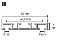 Gardinia Aluminium-Vorhangschiene 2-läufig...