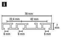 Gardinia Aluminium-Vorhangschiene 3-läufig aluminium...