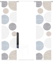 Home Wohnideen Schiebevorhang Digitaldruck 3er Set Cirque 245 x 60 cm Stein