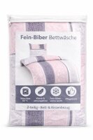 soma Biber Bettwäsche 2 teilig Bettbezug 155 x 220 cm Kopfkissenbezug 80 x 80 cm rosa quarz silber Ornamente