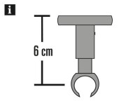 Gardinia Deckenträger für Ø 20 mm...