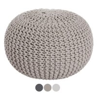 Strickhocker Pouf Sitzpouf Sitzpuff Grobstrick-Optik  45...