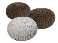 Soma Sitzhocker Pouf Hocker SET 3 Stück...