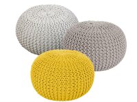 Soma Sitzhocker Pouf Hocker SET 3 Stück...