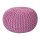 Soma Pouf Ø 55 cm Strickhocker Sitzpouf Sitzpuff Grobstrick-Optik extrahoch Höhe 37 cm (BxHxL) 55 x 37 x 55 cm pink