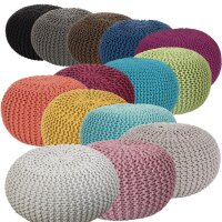 Soma Pouf Ø 55 cm Strickhocker Sitzpouf Sitzpuff...