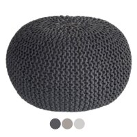 Soma Strickhocker Pouf Ø 45 cm Sitzpouf Sitzpuff...