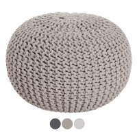 Soma Strickhocker Pouf Ø 45 cm Sitzpouf Sitzpuff...