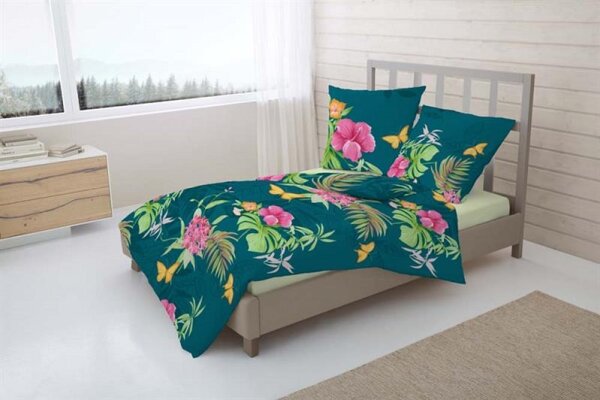Dormisette Mako Satin Bettwäsche 4 teilig Bettbezug 155 x...
