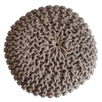 Soma Strickhocker Pouf Ø 45 cm Sitzpouf Sitzpuff...