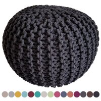 Soma Strickhocker Pouf Ø 45 cm Sitzpouf Sitzpuff...